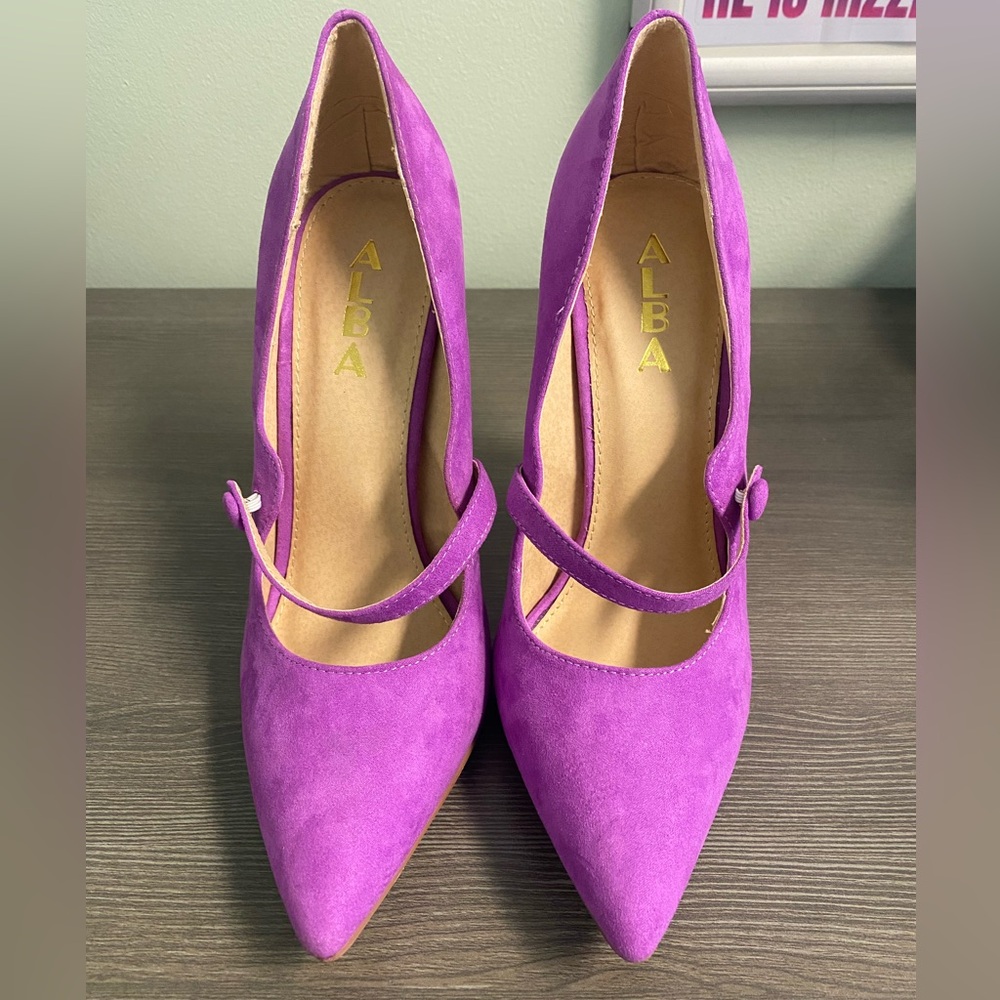 Alba Purple Mary Jane Heels -  Size 8.5